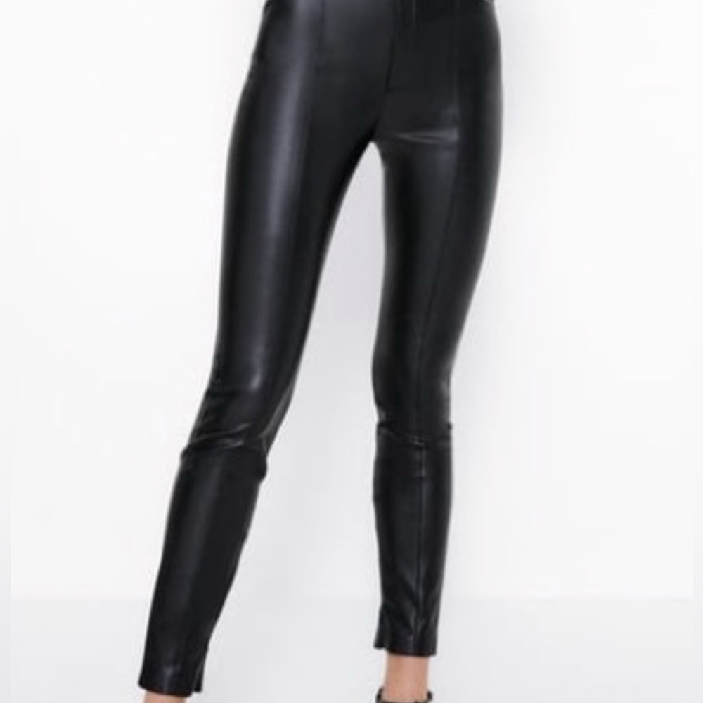 Zara Black Leather Pants